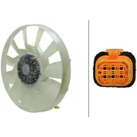 Hella Ventilateur de refroidissement moteur 24 V 6 broches IAM-Expertise adapté entre autres au MAN TGS