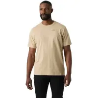 Helly Hansen pour homme. 54599 T-shirt Core Graphic T 2.0 beige (M), Casuel, Coton, Manche courte