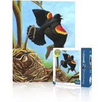 New York Puzzle Company - Puzzle « Carouge à ailes rouges » - Mini - 100 pièces