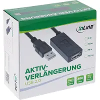 InLine Rallonge active USB 2.0, USB-A prise/prise femelle, 5m