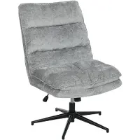 HOMCOM Chaise de bureau sans accoudoirs, chaise de bureau rembourrée
