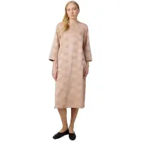 Makia Josie 3/4 Sleeve Midi Dress Beige,Marron XS Femme
