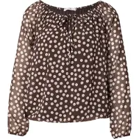 Hailys Chemisier 'Ca44ra' chocolat / blanc