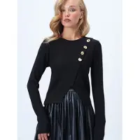Trend Alaçatı Stili T-shirt noir