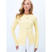 Trend Alaçatı Stili T-shirt jaune pastel
