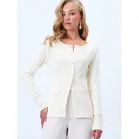 Trend Alaçatı Stili Cardigan écru