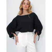 Trend Alaçatı Stili Chemisier noir