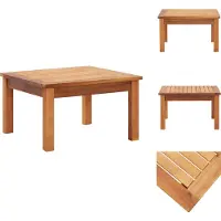 vidaXL Table basse de jardin 60 x 60 x 36 cm en bois massif d'acacia - Tables de jardin