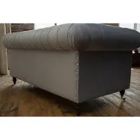 AEA 3+2+1 Sofagarnitur Chesterfield Polster Sofa Sofas Couchen Couch Leder Grau