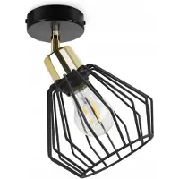 Light11 HOME Applique murale en métal et fil métallique avec abat-jour LED, style industriel moderne