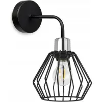 Light11 HOME Applique murale Kinkiet en métal et fil métallique, abat-jour LED, style industriel moderne