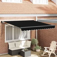 Prolenta Maison Exclusive - Store banne télescopique noir 300 x 250 x 165 cm