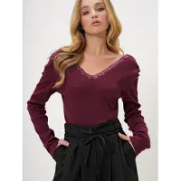 Trend Alaçatı Stili T-shirt cyclamen