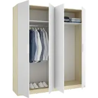 Dmora Holder - Armoire Grande, 51x204h cm Blanche, 2 Étagères