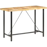 Syfax Table de bar 150x70x107 cm Bois de manguier brut