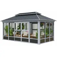 50nrth Pavillon Sojag Olan 1017 avec parois latérales et moustiquaire, 5 x 3 m