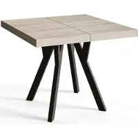 Alpi Möbel AlpiMeble Table a Manger Extensible - Table Carrée Extensible - Table de Salle à Manger Moderne - Plateau Stratifié 36 mm - Pieds en Hêtre - Mesures de 90 cm à 190 cm - Sonoma - Collection Rico