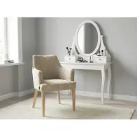 Tetris Fauteuil moderne Diamond Arm – Blanc avec pieds en bois