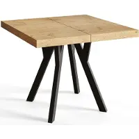 Alpi Möbel AlpiMeble Table a Manger Extensible - Table Carrée Extensible - Table de Salle à Manger Moderne - Plateau Stratifié 36 mm - Pieds en Hêtre - Mesures de 120 cm à 220 cm - Lancelot - Collection Rico