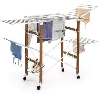 InnovaGoods Sèche-linge vertical pliable à roulettes Dreeyl 38 barres