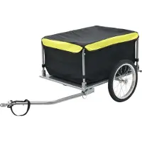 Syfax Remorque de vélo noir et jaune 65 kg