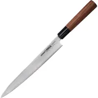H&h Couteau Samura OKINAWA 9.4" Yanagiba - Couteau culinaire japonais en acier de première qualité avec lame à un seul tranchant pour un tranchage de précision et une performance culinaire d'expert