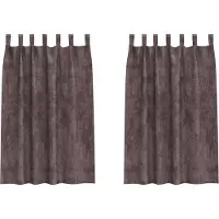 vidaXL Rideaux en velours avec tringles 2 pièces Marron 175 x 140 cm Velours