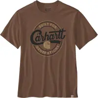 Carhartt Script Short Sleeve T-shirt Marron M Homme
