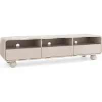 Bettso RTV ALVION Armoire 180 cm - Armoire TV élégante avec système Push-to-Open et pieds sphériques en cachemire