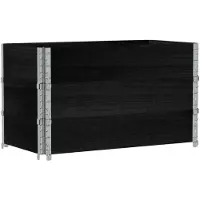 Syfax Colliers de palette 3 pcs noir 100x50 cm bois de pin solide