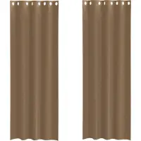 vidaXL Voile Rideaux avec œillets 2 pcs. Marron clair