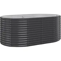 vidaXL Lit surélevé Acier revêtu par poudre 175x100x68 cm Anthracite