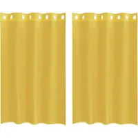 vidaXL Voile Rideaux avec oeillets 2 pcs. Jaune