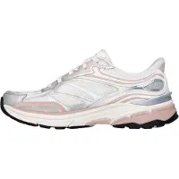 SKECHERS Baskets basses beige / argent / blanc