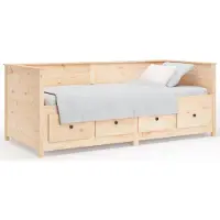 vidaXL Lit de jour sans matelas 75x190 cm pin massif