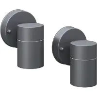 vidaXL Lampes murales extérieures 2 pcs. Acier inoxydable Rayonnement descendant