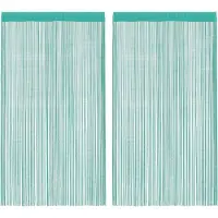 vidaXL Rideaux à fils 2 pcs. Turquoise 100x250 cm