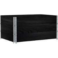 Syfax Colliers de palette 3 pcs noir 120x80 cm bois de pin solide