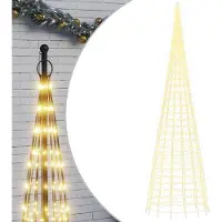 vidaXL Sapin de Noël à LED pour mât de drapeau 3000 LED blanc chaud 800 cm