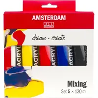Bruynzeel Amsterdam Standard Series Acrylfarben-Mischset 120 ml, 5-tlg. (120 ml)