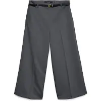 Vero Moda Pantalon Taille Haute Elma Belt Culotte Wide Leg
