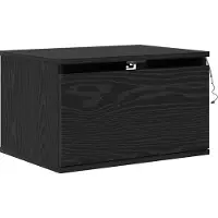 vidaXL Cabinet de chevet mural avec tiroir Chêne noir 50 x 36 x 30 cm