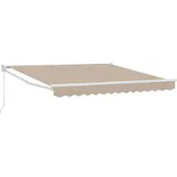 vidaXL Store à rallonge beige 300 x 250 x 165 cm