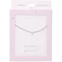Depesche Collier Heart of Gold argent avec initiale T - Bijoux pour femmes