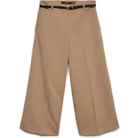 Vero Moda Elma Belt Culotte Wide Leg High Waist Pants Beige M / 32 Femme