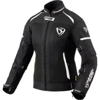 MUGENRACE Veste textile de moto imperméable Fuggire-A pour femme, noir/blanc, taille S