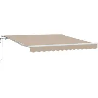 vidaXL Store à enrouleur beige 350 x 250 cm, toile et aluminium