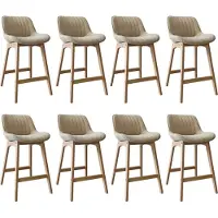 MOB-IN Lot de chaises NORDEN de bar en chêne et tissu velours côtelé H65cm