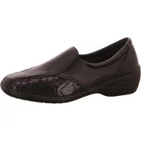 ACO HAUSTECHNIK Aco Olga 54 : Chaussures pour femmes, chaussures basses, mocassins, couleur noire, pour le quotidien
