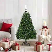 vidaXL 2025 Arbre de Noël artificiel moderne Vert 120 cm PVC et métal - Arbres de Noël artificiels,Design 7722011 2parcel